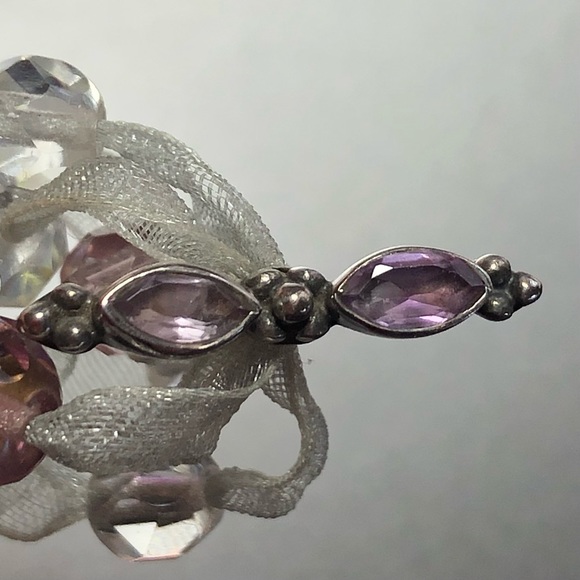 ✨Exquisite Handmade Sterling Silver and Amethyst Accented Bracelet - Picture 10 of 13